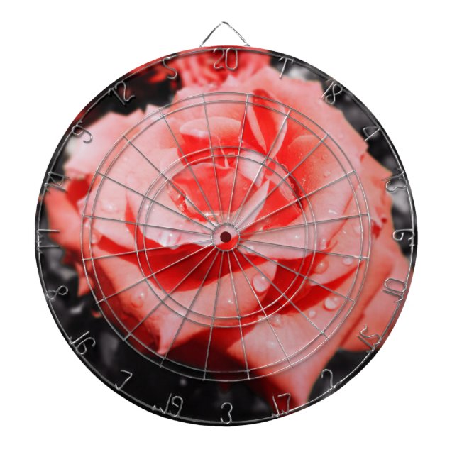 Vintage Rote Rosen Dartscheibe (vorne)