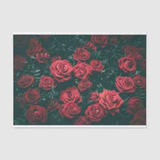 Vintage Rote Rosen Decoupage Rose Blumen Seidenpapier