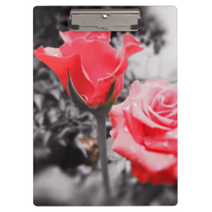 Vintage Rote Rosen Klemmbrett
