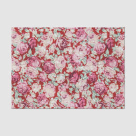 Vintage rote Rosen, viktorianisch, floral, romanti Seidenpapier