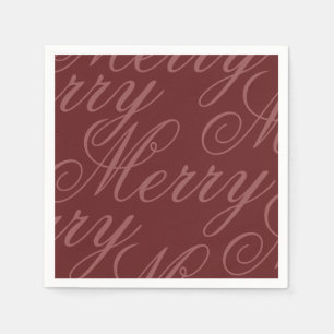 Vintage rote Schrift Weihnachten Party Papier Serviette
