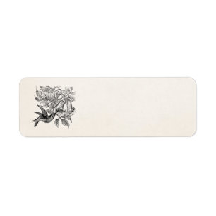 Vintage rote Throated Kolibri-Vogel-Schablone