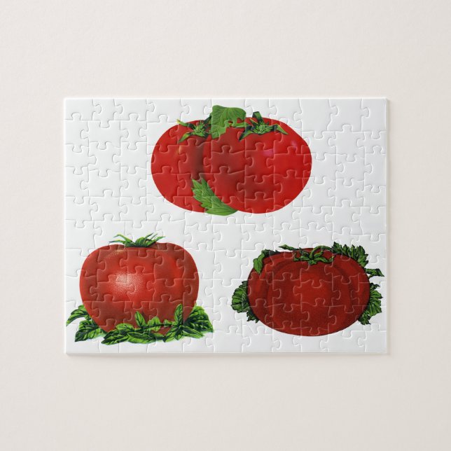Vintage rote Tomaten Nahrungsmittel, Obst, Gemüse Puzzle (Horizontal)