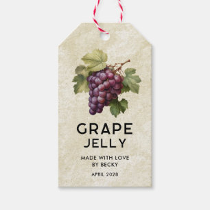 Vintage rote Trauben-Gelee-Etikette für die Vorrat Geschenkanhänger