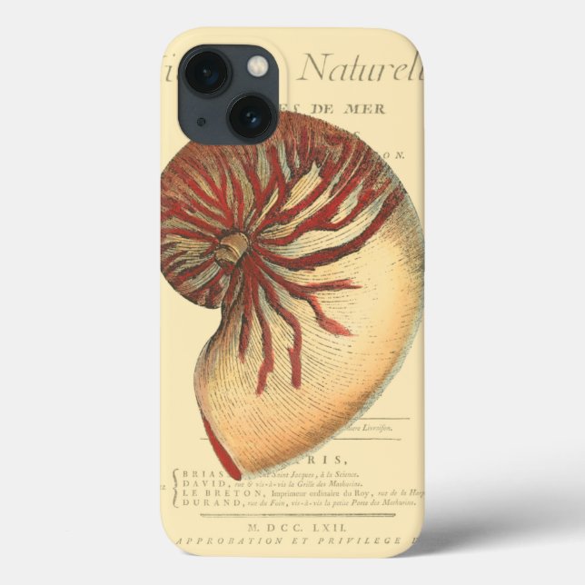 Vintage rote Tritonshorn-Muschel Case-Mate iPhone Hülle (Rückseite)