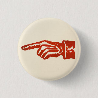 Vintage rote Zeigefinger-Hand - hell Button