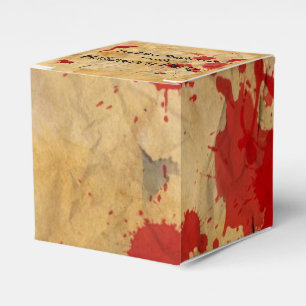 Vintage roter Blutspritzer-Halloween-Party Geschenkschachtel