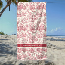 Vintage roter französischer Landhaus-Toile-Szene