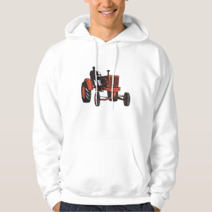 Vintage roter Landtraktor Retro-Landwirt Hoodie