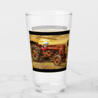 Vintage roter Landwirtschftstraktor
