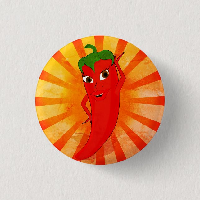 Vintage-Roter-Pfeffer-Superstar Button (Vorderseite)