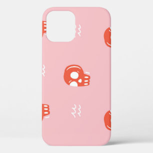 Vintage roter Totenkopf-Muster Case-Mate iPhone Hülle