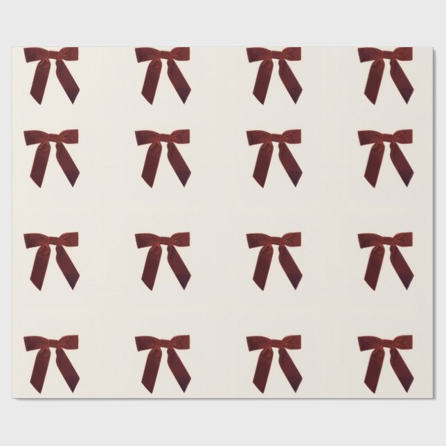 Vintage rotes Bogen-Wrap-Papier Geschenkpapier (Flach)