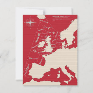 Vintage rotes britisches Schifffahrtsposter