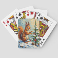 Vintage Rotes Eichhörnchen Tannenbaum Weihnachten