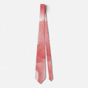 Vintage Rotes Pop-Art-Rasterpunktmuster Krawatte