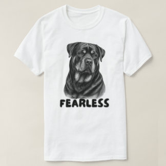 Vintage-Rottweiler-Porträt-Design "Furchtlos" T-Shirt