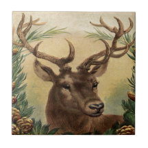 Vintage Rotwild-Dollar-Hirsch-Natur-rustikales