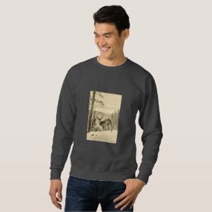 Vintage Rotwild im Winter Sweatshirt