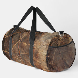 Vintage Rough Leather Textur Duffle Bag