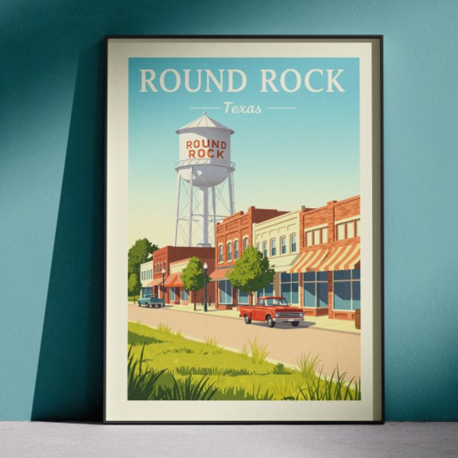 Vintage Round Rock Texas Poster (Von Creator hochgeladen)