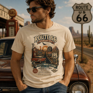 Vintage Route 66 100. Jubiläum T-Shirt