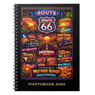 Vintage Route 66 Americana Schreibwaren Notizblock