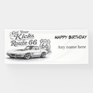 Vintage Route 66 anpassbares Banner
