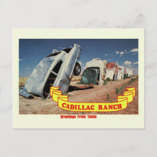 Vintage Route 66 Cadillac Ranch Reise Postkarte