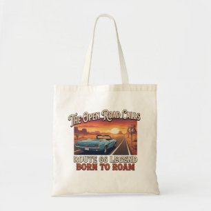 Vintage Route 66 Canvas-Tasche Tragetasche