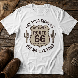 Vintage Route 66 Die Mutterstraße Wüstenreise T-Shirt