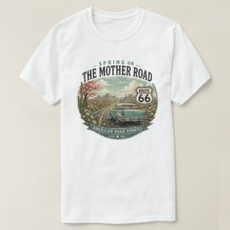 Vintage Route 66 Frühlings-Roadtrip T-Shirt