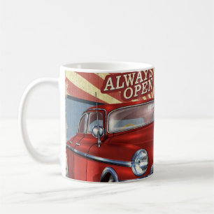 Vintage Route 66 Garage Retro-Plakat mit retroem A Kaffeetasse