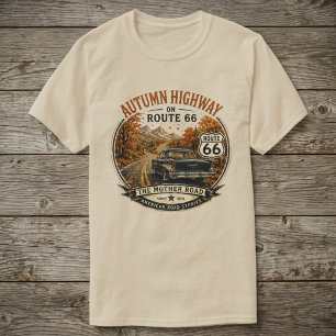 Vintage Route 66 Herbststraße T-Shirt
