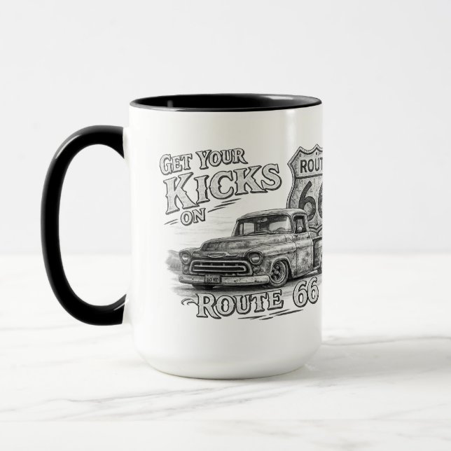 Vintage Route 66 Kaffeetasse (Links)