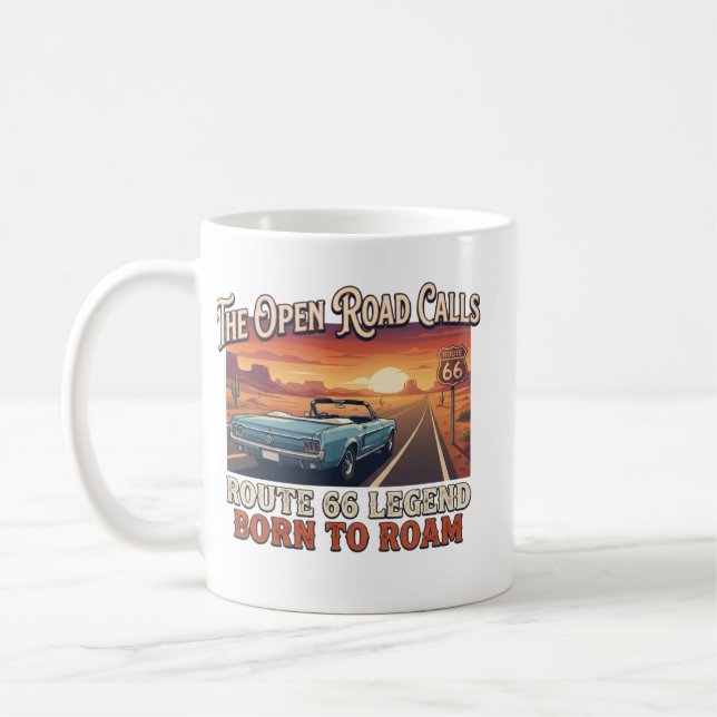Vintage Route 66 Kaffeetasse (Links)