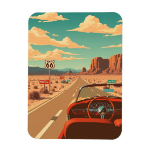 Vintage Route 66 Magnet