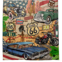 Vintage Route 66, nostalgisches Poster.