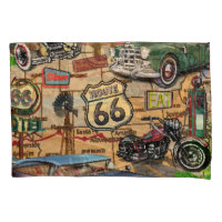 Vintage Route 66, nostalgisches Poster.