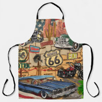 Vintage Route 66, nostalgisches Poster.