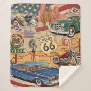 Vintage Route 66 Poster. Sherpadecke