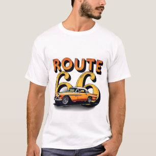 Vintage Route 66 Reise" im gewitterten Text mit C T-Shirt