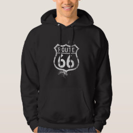 Vintage Route 66 verwittertes Schild Americana Rei Hoodie