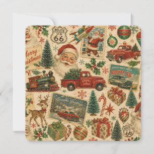 Vintage Route 66 Weihnachtserinnerungen