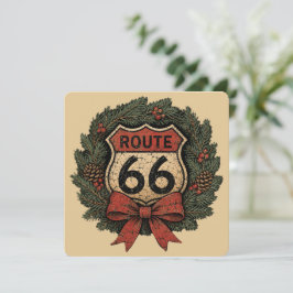 Vintage Route 66 Weihnachtskranz