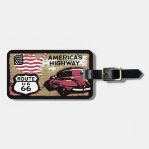 Vintage Route US 66 Gepäckanhänger