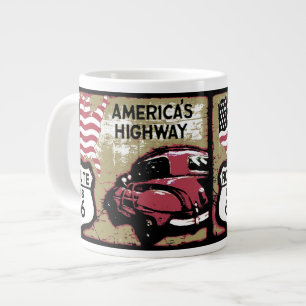 Vintage Route USA 66 Jumbo-Tasse