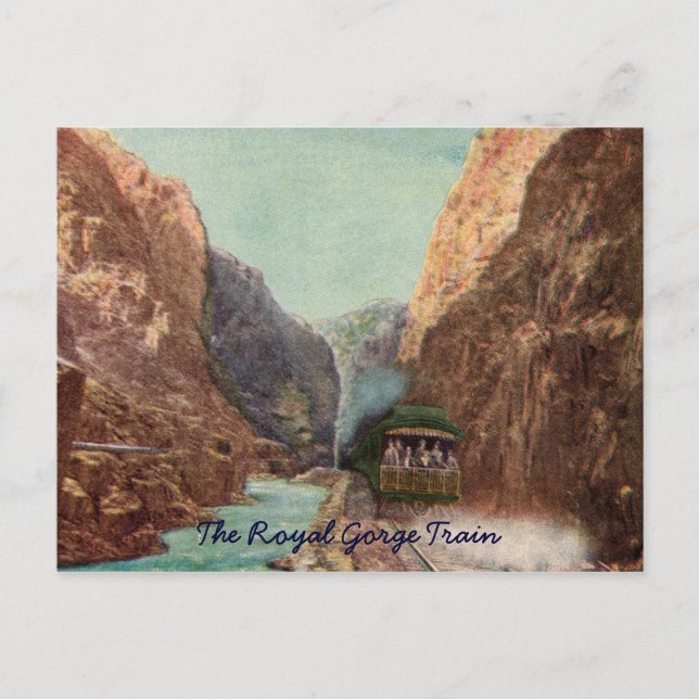 Vintage Royal Gorge Bahn Postkarte (Vorderseite)