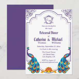 Vintage Royal Wedding mit Name Monogram Einladung
