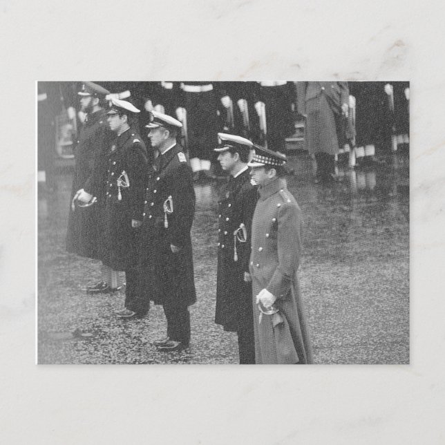 Vintage Royalty, Britische Prinzen, Gedenktag Postkarte (Vorderseite)